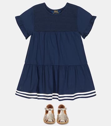 Ruffle-trimmed cotton dress | Polo Ralph Lauren Kids