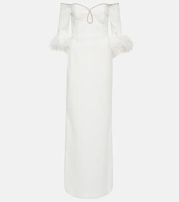 Robe longue de mariée Plume en crêpe | Rebecca Vallance