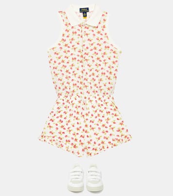 Printed cotton-blend playsuit | Polo Ralph Lauren Kids