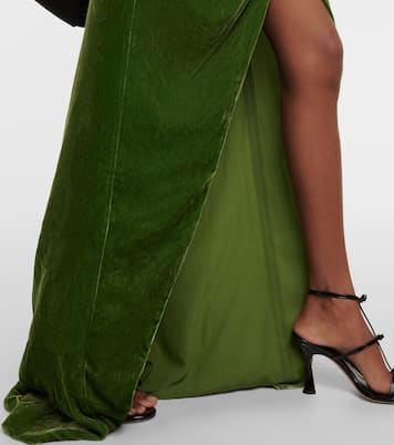 Abito lungo Rubinia in velluto | Costarellos