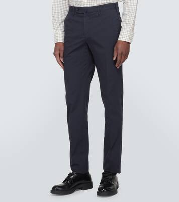 Cotton-blend straight pants | Slowear