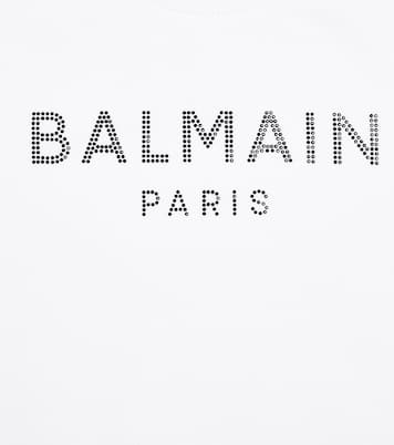 Logo cotton jersey sweatshirt  | Balmain Kids