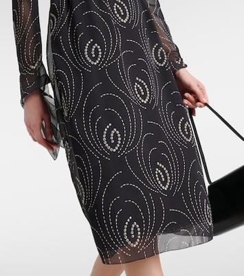 Abito midi in georgette con stampa | Prada