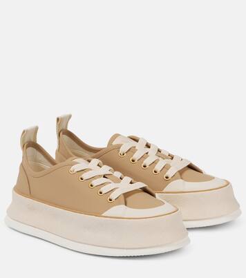 Plateau-Sneakers aus Leder | Max Mara