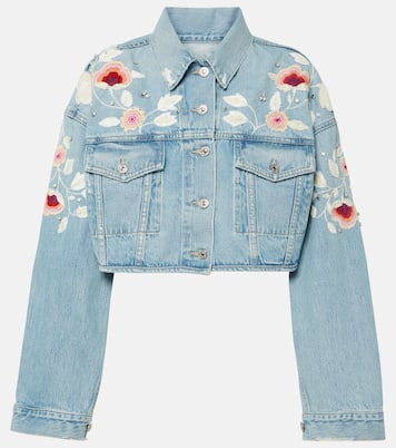 Lena embroidered cropped denim jacket | Citizens of Humanity