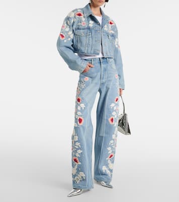 Lena embroidered cropped denim jacket | Citizens of Humanity