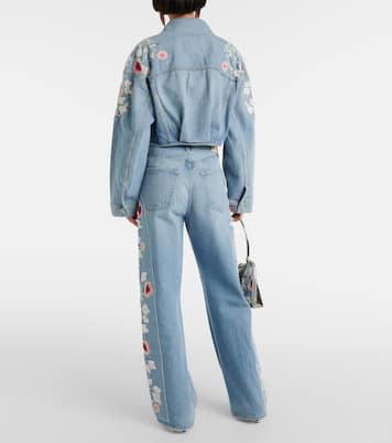 Lena embroidered cropped denim jacket | Citizens of Humanity
