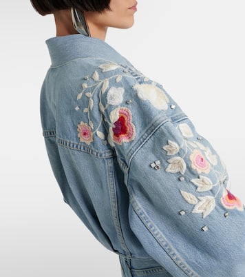 Lena embroidered cropped denim jacket | Citizens of Humanity