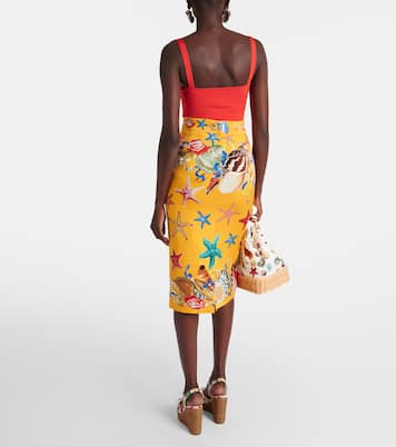 Midirock Capri aus einem Seidengemisch | Dolce&Gabbana