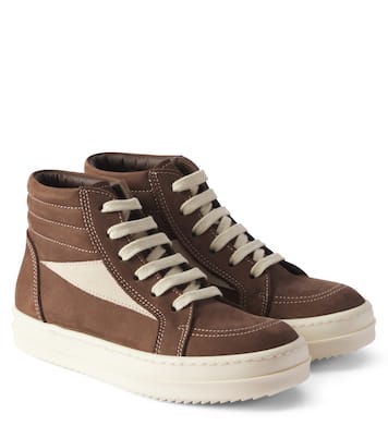 Vintage leather high-top sneakers | Rick Owens Kids