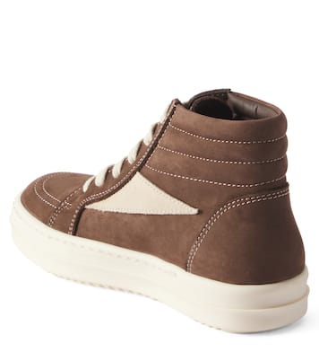 Vintage leather high-top sneakers | Rick Owens Kids
