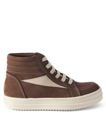Vintage leather high-top sneakers | Rick Owens Kids