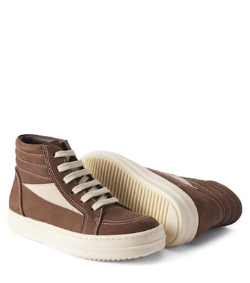 Vintage leather high-top sneakers | Rick Owens Kids