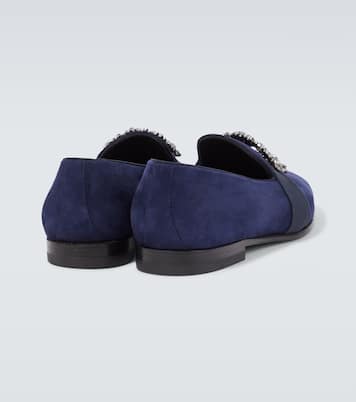 Carlton embellished suede loafers | Manolo Blahnik