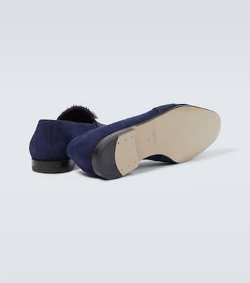 Carlton embellished suede loafers | Manolo Blahnik