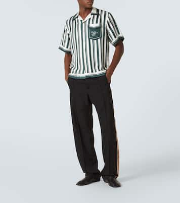 Camicia bowling June in seta a righe | Wales Bonner