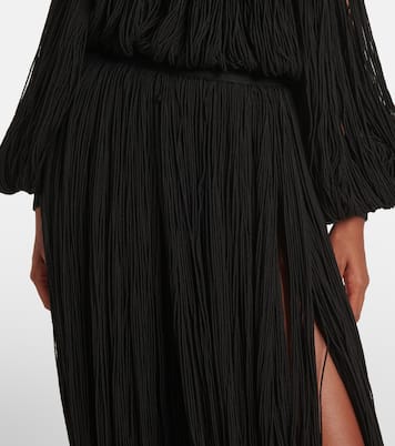 流苏羊毛阔腿裤 | Alaïa