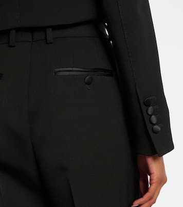 Pantaloni a gamba larga in lana e seta | Dolce&Gabbana