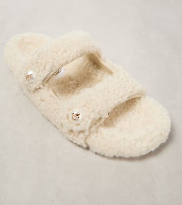 Sandalen Fayence aus Shearling | Jimmy Choo