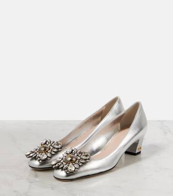 Preshoes 45 metallic leather pumps | Valentino Garavani