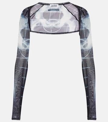 The Black Squeletor semi-sheer mesh shrug | Jean Paul Gaultier