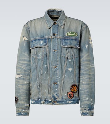 Vintage Pegasus distressed denim jacket | Amiri