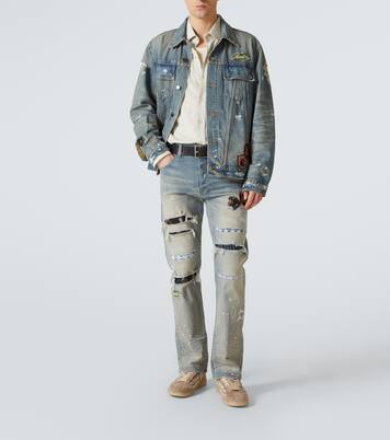 Vintage Pegasus distressed denim jacket | Amiri