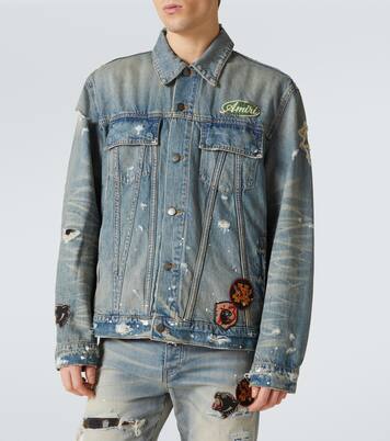 Vintage Pegasus distressed denim jacket | Amiri