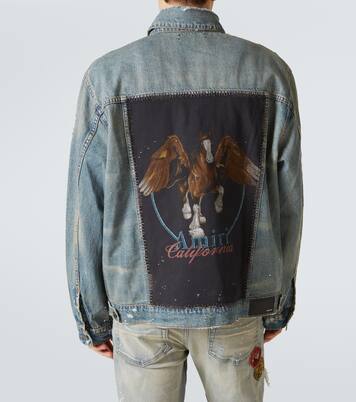 Vintage Pegasus distressed denim jacket | Amiri