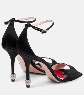Sandalen Jewel 100 aus Satin mit Kristallen | Roger Vivier