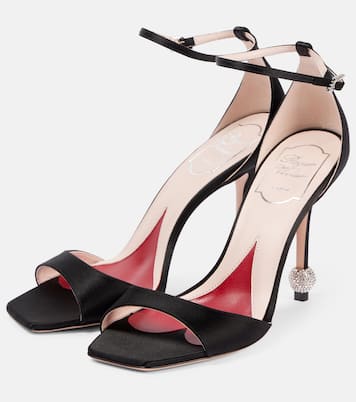 Sandalen Jewel 100 aus Satin mit Kristallen | Roger Vivier