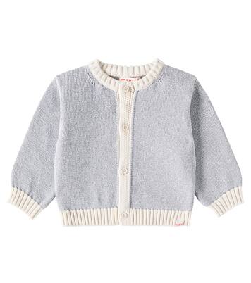 Baby cotton-blend lamé cardigan | Tinycottons