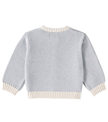 Baby cotton-blend lamé cardigan | Tinycottons