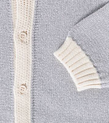 Baby cotton-blend lamé cardigan | Tinycottons