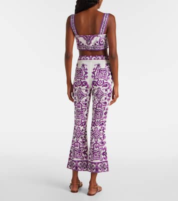 Majolica silk-blend culottes | Dolce&Gabbana