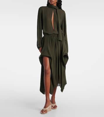 Ruffled georgette wide-leg pants | Alaïa