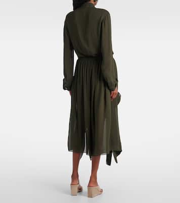 Ruffled georgette wide-leg pants | Alaïa