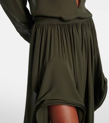 Ruffled georgette wide-leg pants | Alaïa