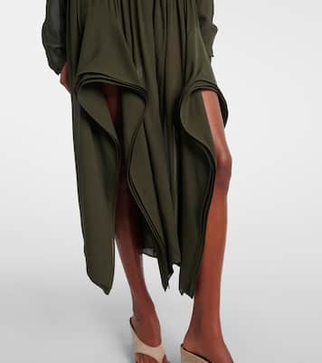 Ruffled georgette wide-leg pants | Alaïa