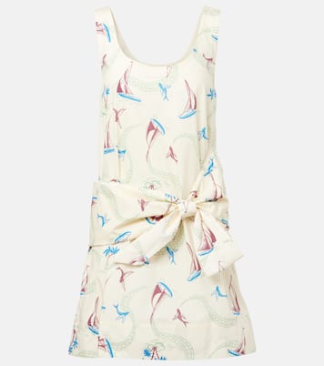 Abito corto in cotone con stampa | Rabanne