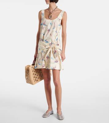 Abito corto in cotone con stampa | Rabanne