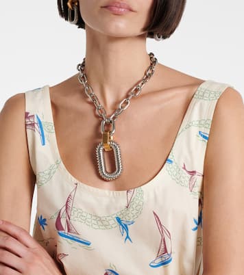 Abito corto in cotone con stampa | Rabanne