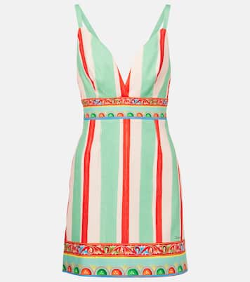 Taormina striped cotton-blend minidress | Dolce&Gabbana