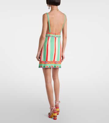 Taormina striped cotton-blend minidress | Dolce&Gabbana