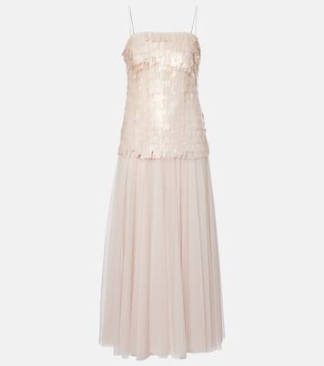 Robe longue Maxine à sequins | Simkhai