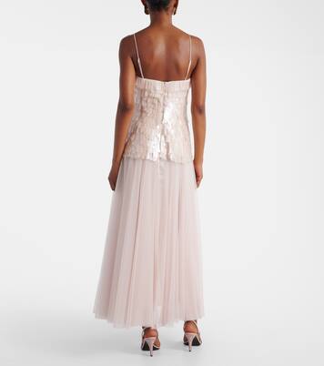 Robe longue Maxine à sequins | Simkhai