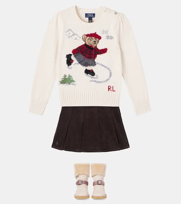 Falda de pana de algodón plisada | Polo Ralph Lauren Kids