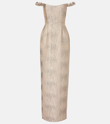 Robe longue Yolanda à encolure bardot | Markarian