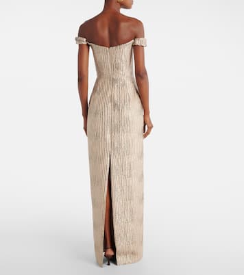 Robe longue Yolanda à encolure bardot | Markarian