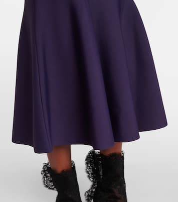 Lace-trimmed ruffled midi dress | McQueen